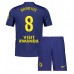 Atletico Madrid Pablo Barrios #8 Bortedraktsett Barn 2025-26 Korte ermer (+ Korte bukser)